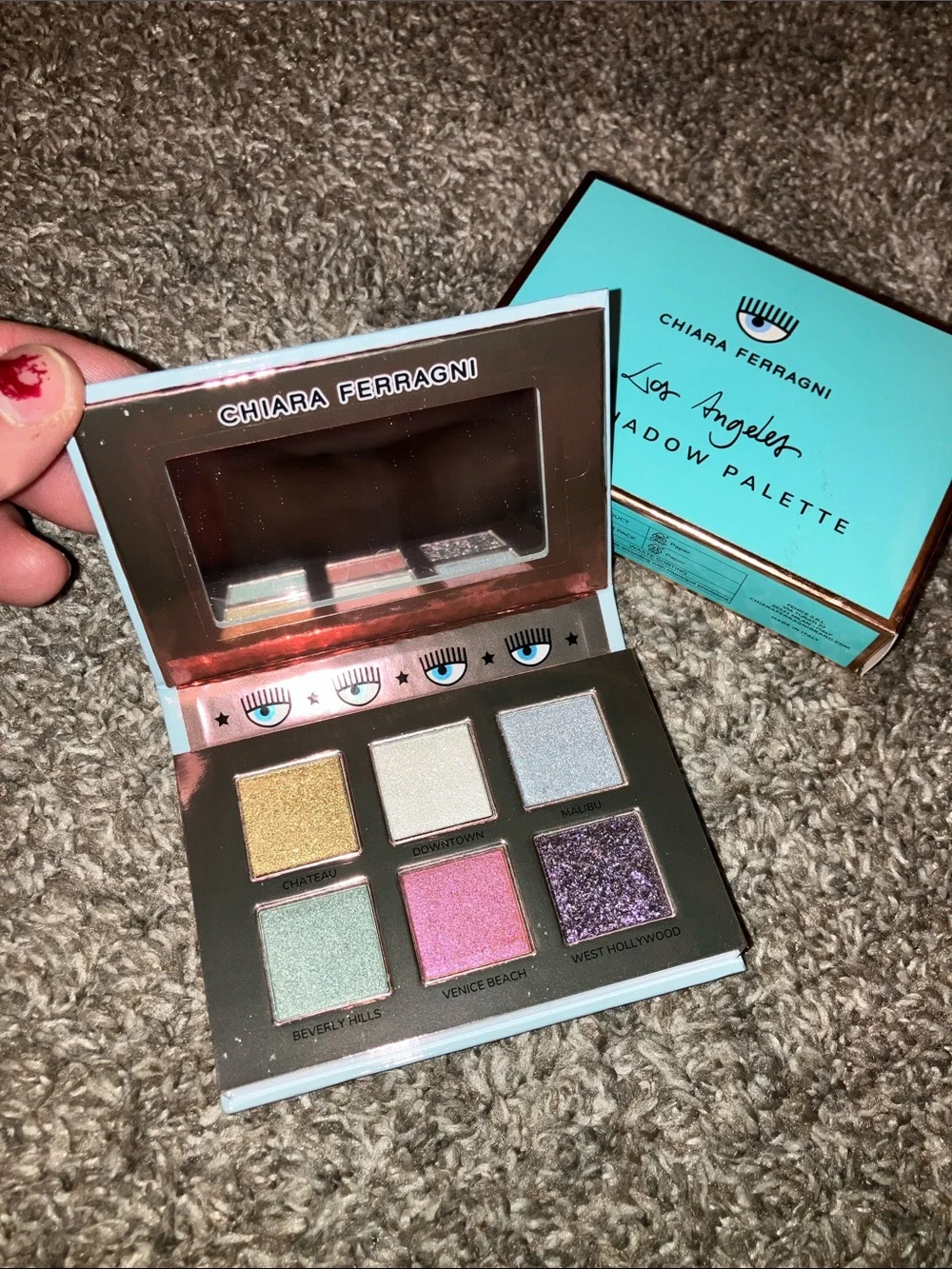 Chiara Ferragni Turquoise Glitter & Matte Eyeshadow Duo